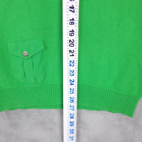 Vintage Ralph Lauren L-RL Active Sweater Women Large Shawl Collar Large Green - Picture 6 of 10